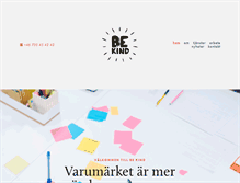 Tablet Screenshot of bekind.se